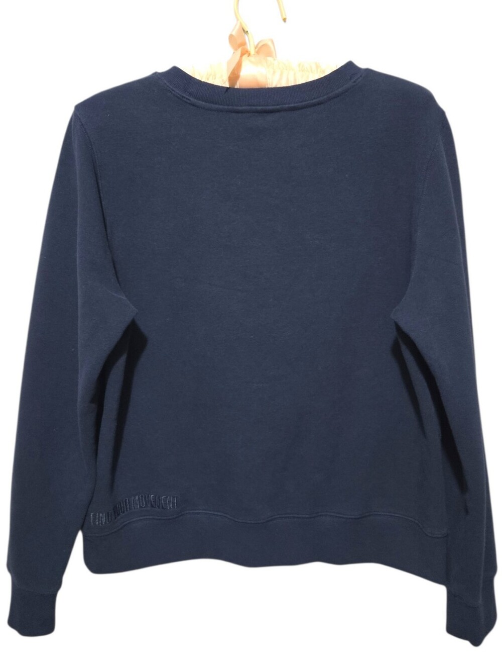 Athleta Navy Tonal Logo Crewneck Super Soft Sweatshirt Medium - Picture 3 of 7